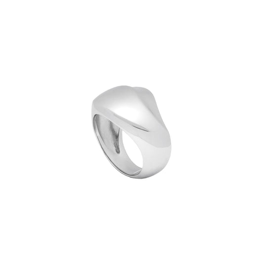 As Forceful As Water Ring - Rhodium Plated Sterling Silver