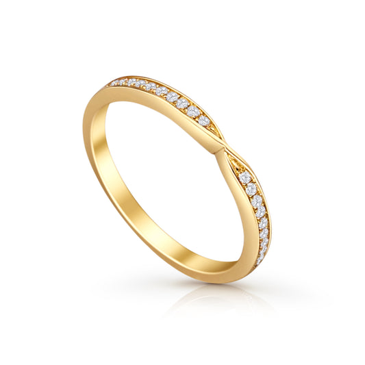 the Stone Sparkle Ring - 18K Gold Sterling Silver