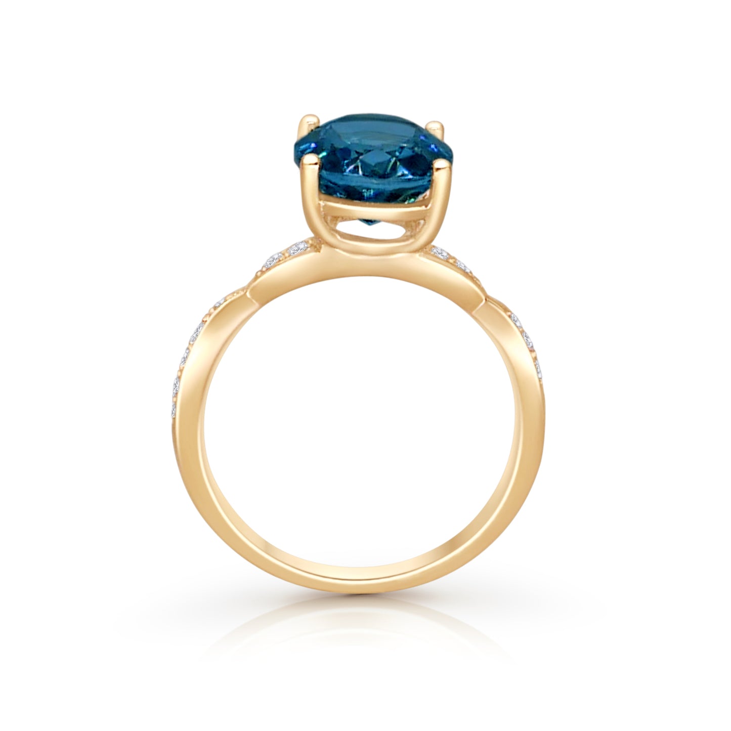 the stone Sparkle Ring - London Blue Topaz