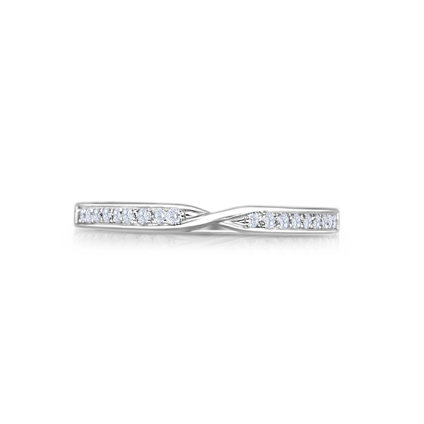 the Stone Sparkle Ring -  Rhodium Plated Sterling Silver