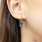 the Stone Sparkle Earrings -  Rhodium Plated Sterling Silver with Sky Blue Topaz