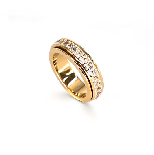 Wheel of Fortune Ring - Gold Plated Sterling Silver