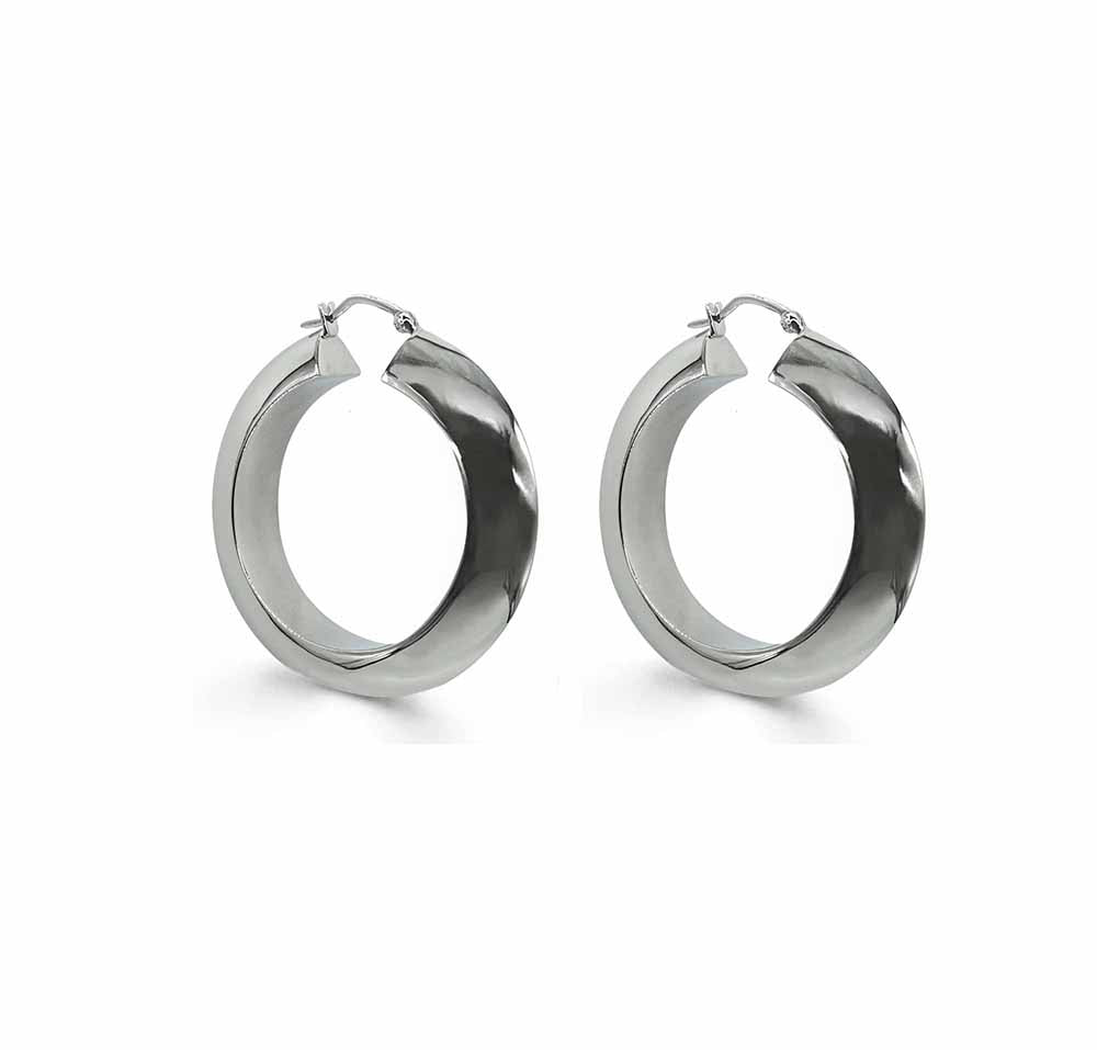 Core of Attention Earrings - Rhodium Plated Sterling Silver