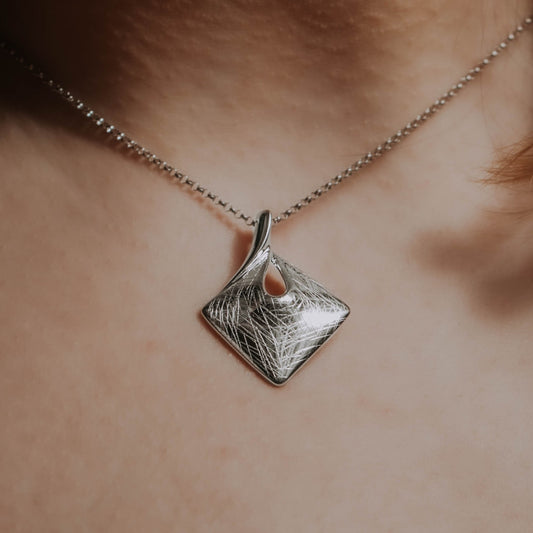 Meteor Shower Necklace - Rhodium Plated Sterling Silver