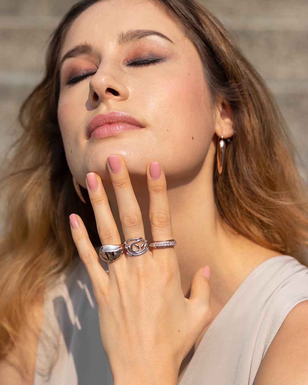 As Forceful As Water Ring - Rose Gold Plated Sterling Silver