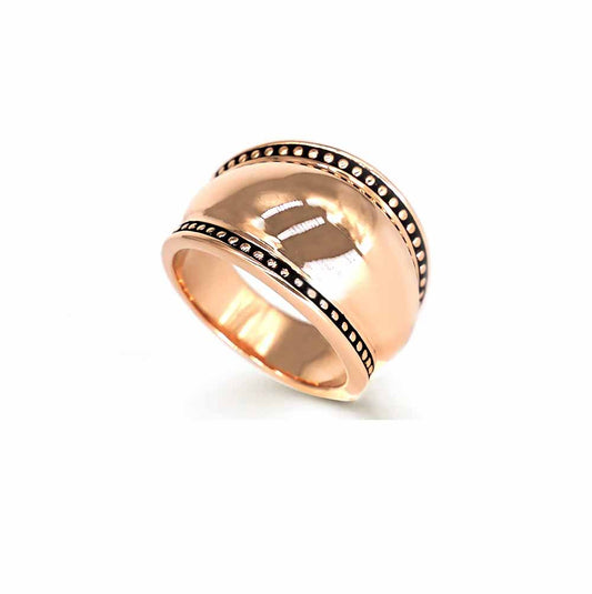 Fountain and Spring Ring - Antique Rose Gold Plated Sterling Silver