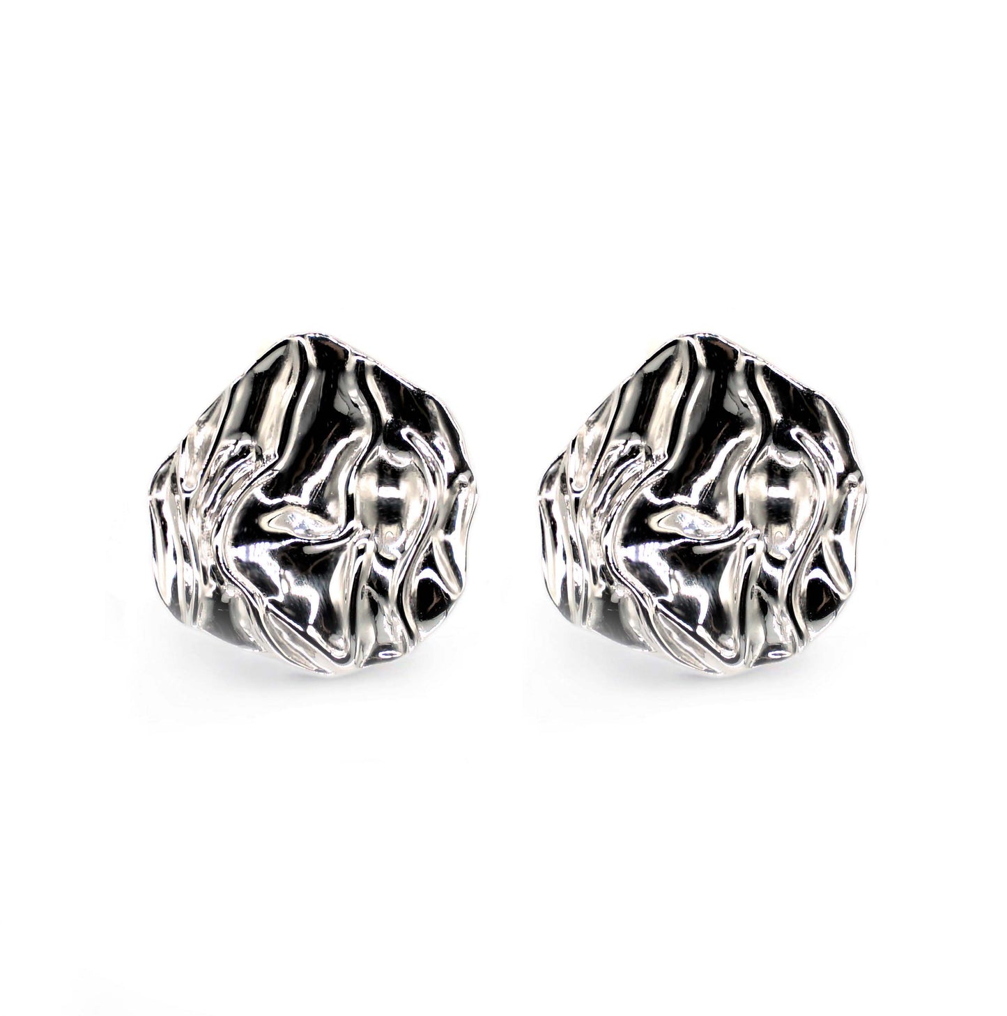 Explosion Earrings - Rhodium Plated Sterling Silver